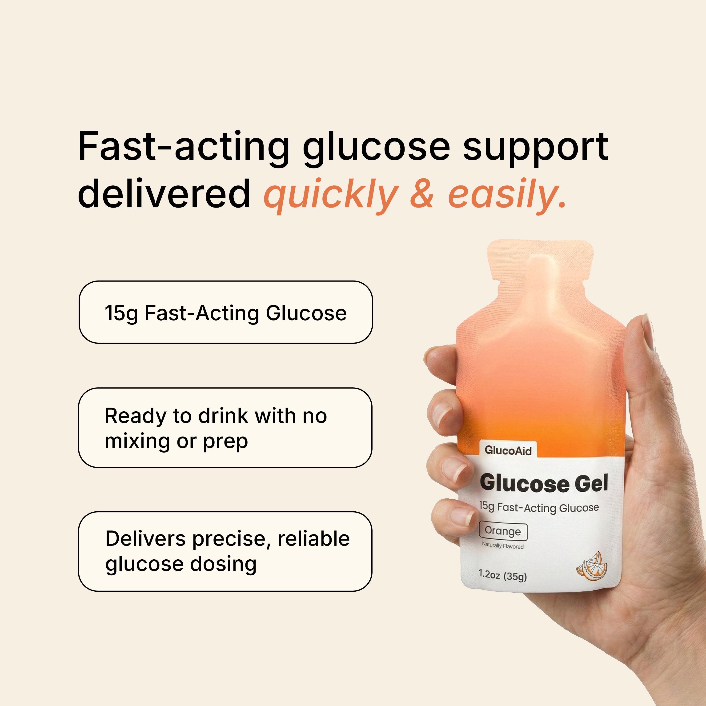 15g Liquid Glucose Orange